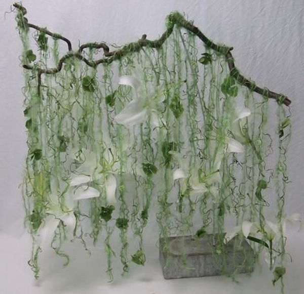 Floral Art Design Stringing in the Rain. Floral Art Design Stringing in the Rain.