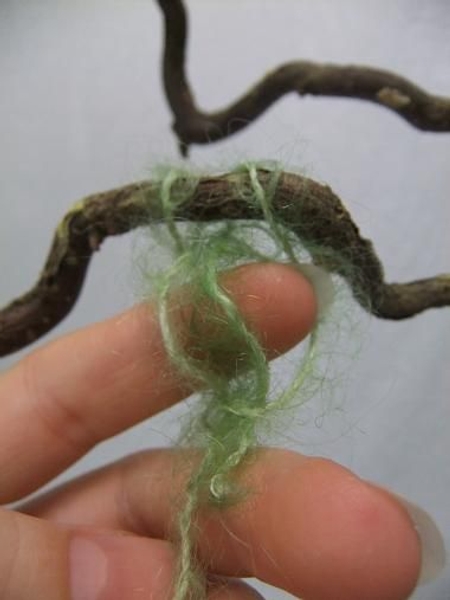 Pull the wool through. Pull the wool through.