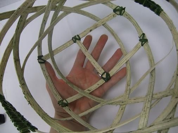 The bottom of the Midelino cane basket. The bottom of the Midelino cane basket.