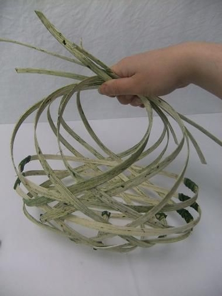Tie the strands in the middle. Tie the strands in the middle.