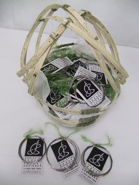 Wire favors for the members of the BC Floral Art Society. Wire favors for the members of the BC Floral Art Society.