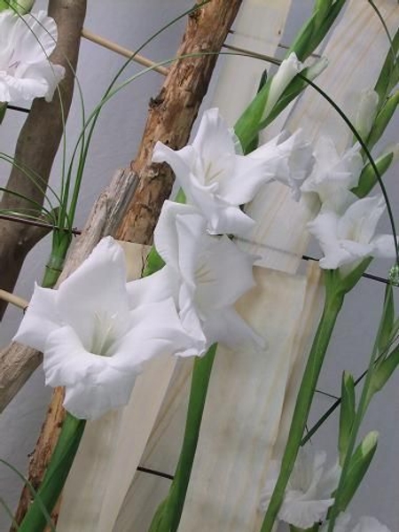 Create a soft screen or room divider by hanging flowers to an armature