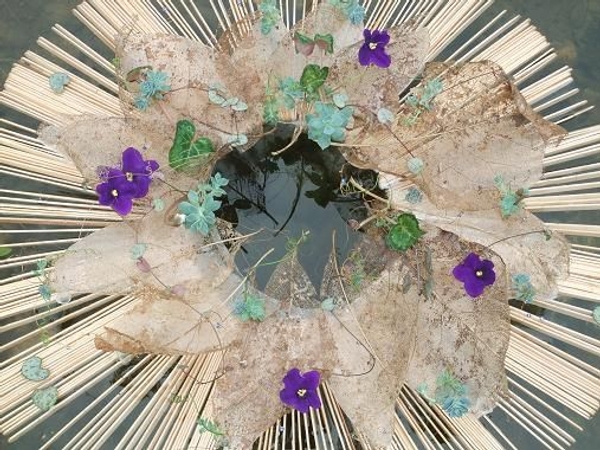Floating floral art design. Floating floral art design.