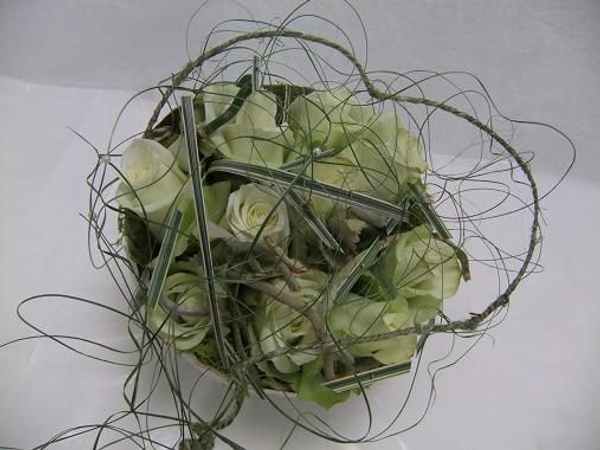 Romantic Roses with loose grass curls. Romantic Roses with loose grass curls.