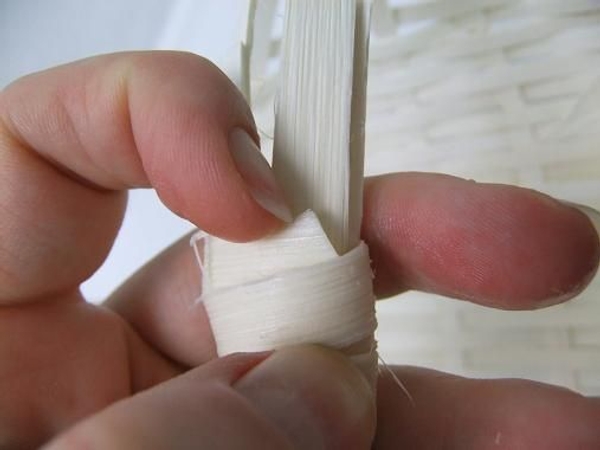 Press the end into the wrap. Press the end into the wrap.