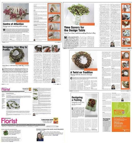 Christine de Beer Canadian Florist Magazine. Christine de Beer Canadian Florist Magazine.