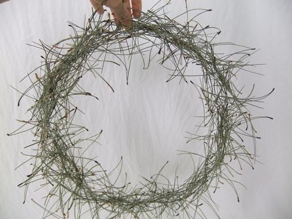 Piled Pine Needle Tabletop Wreath ready to design with Piled Pine Needle Tabletop Wreath ready to design with