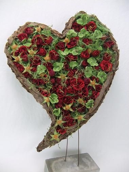 Bark covered cardboard heart Valentine's design. Bark covered cardboard heart Valentine's design.