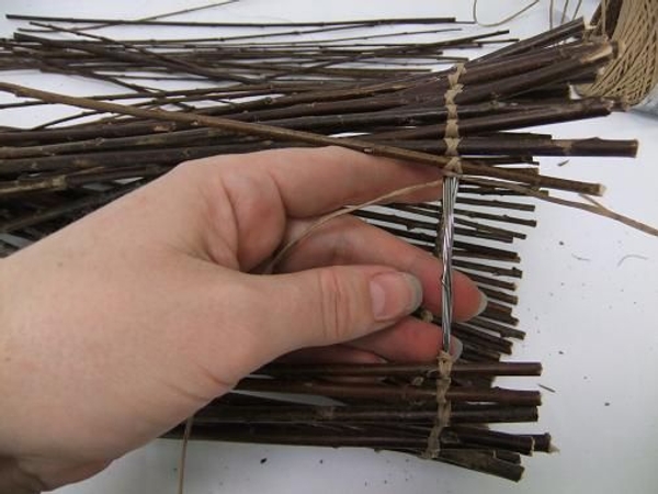 Keep adding twigs all the way around Keep adding twigs all the way around