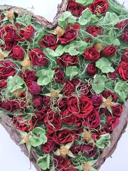 Rose filled heart. Rose filled heart.