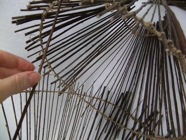 Stack twigs to rest on the armature Stack twigs to rest on the armature