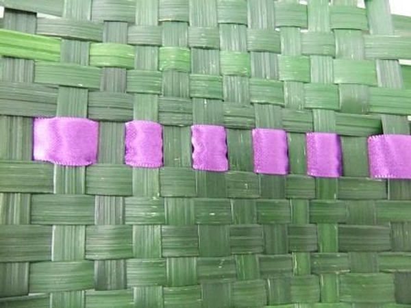 Weave ribbon into the design Weave ribbon into the design