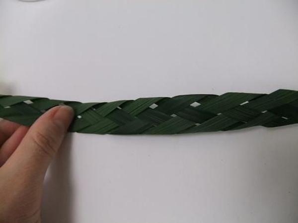 Continue this weaving pattern to create a long strip Continue this weaving pattern to create a long strip
