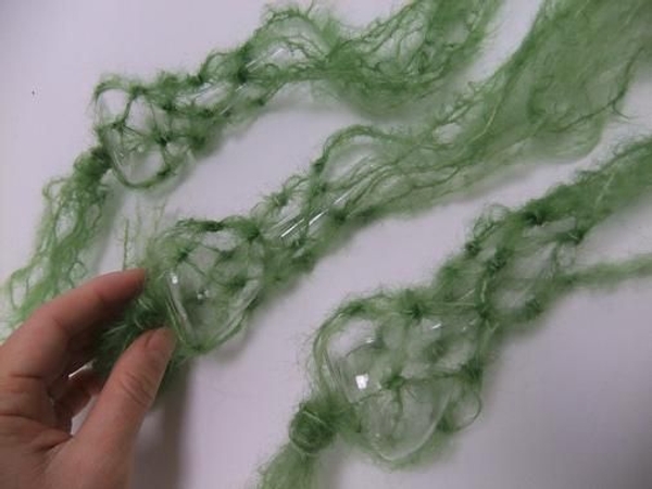 Divide the strands again and knot Divide the strands again and knot