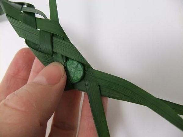 Place a corsage magnet into the weave Place a corsage magnet into the weave