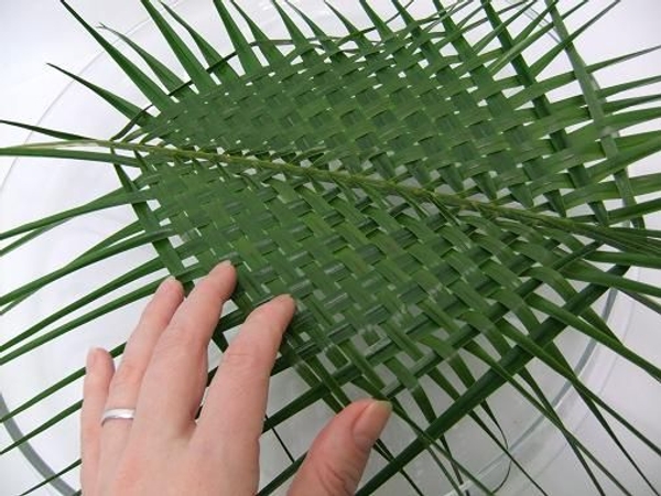 Two woven palm leaves ready to design with. Two woven palm leaves ready to design with.