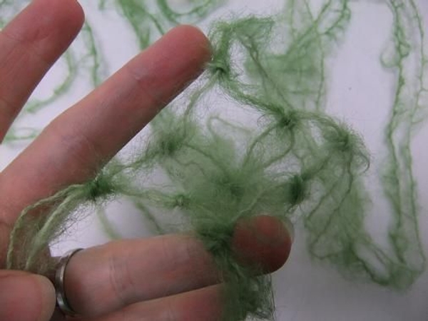 When all four strands are knotted. When all four strands are knotted.