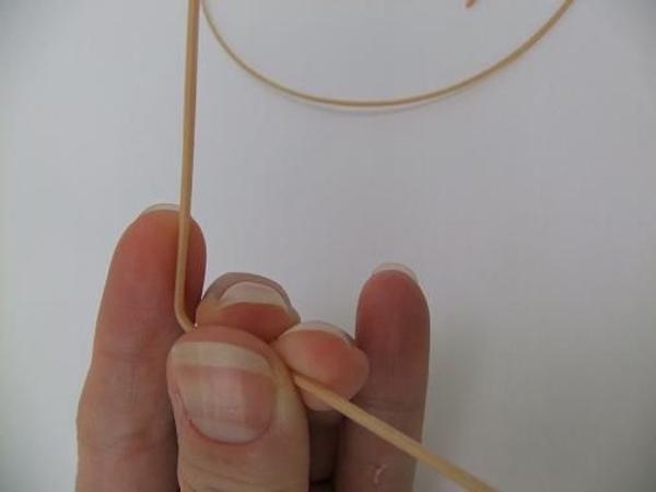 Fold the one end at a sharp angle Fold the one end at a sharp angle