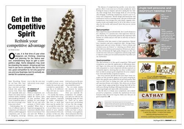 Article in the Canadian Florist Magazine Article in the Canadian Florist Magazine
