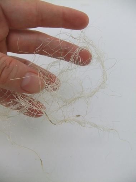 Fluff out the fibers Fluff out the fibers