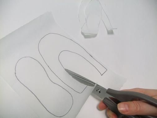 Cut out the ballet slipper pattern Cut out the ballet slipper pattern