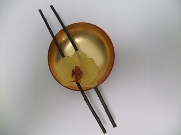 Make an orchid from Autumn leaves. Make an orchid from Autumn leaves.