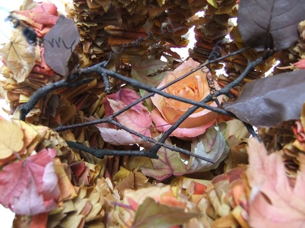 Fall leaves, chocolate leaves and rose halloween design Fall leaves, chocolate leaves and rose halloween design