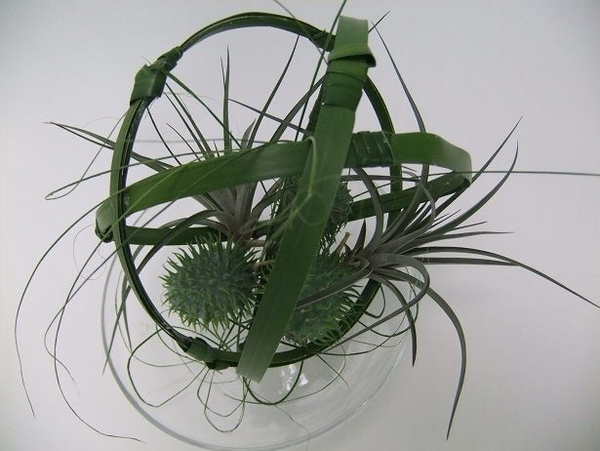 Rip a few leaves to soften the design Rip a few leaves to soften the design