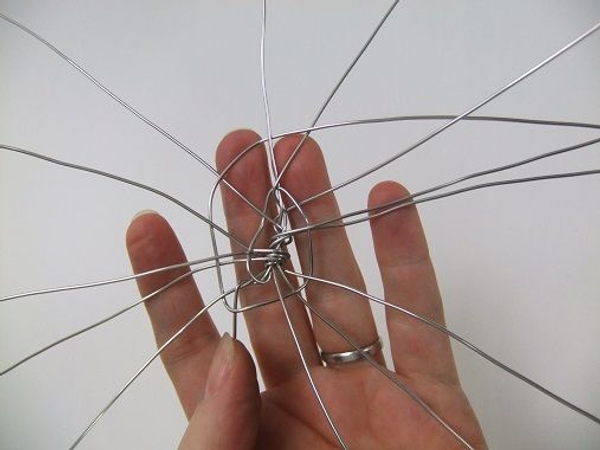 Spiral the wire out as you go along. Spiral the wire out as you go along.