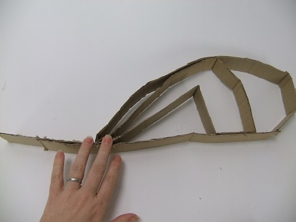 Bend and shape the strip into an interesting shape