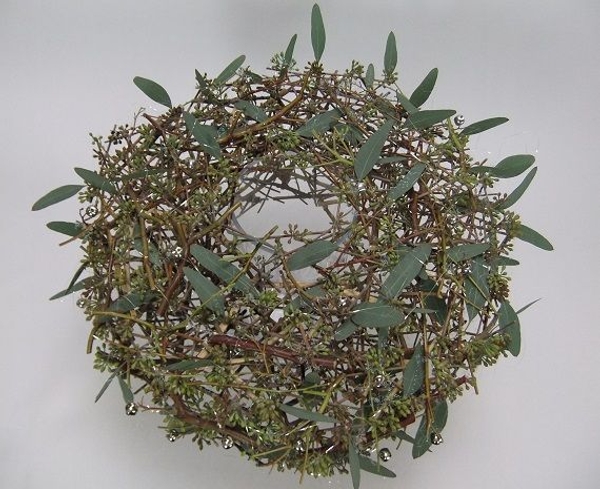 Seeded Eucalyptus Christmas table top wreath Seeded Eucalyptus Christmas table top wreath