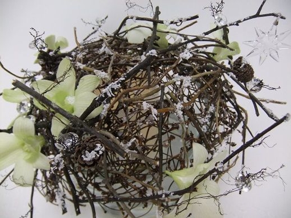 Twig dome over a flameless candle Twig dome over a flameless candle