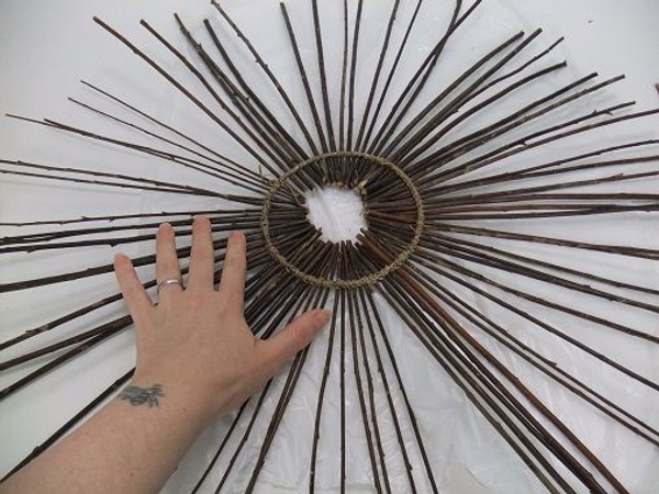 Fan the twigs open Fan the twigs open