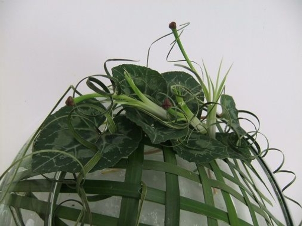 Let the flowers rest on the weaved foliage Let the flowers rest on the weaved foliage