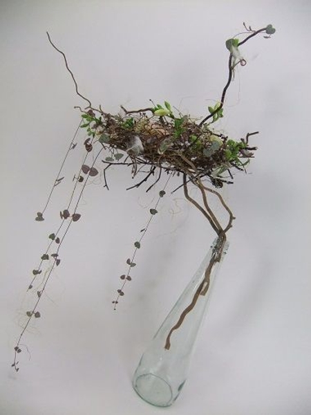 Suspend the nest on hazel twigs Suspend the nest on hazel twigs