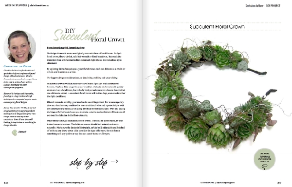 Christine de Beer DIY Wedding Magazine succulent tiara