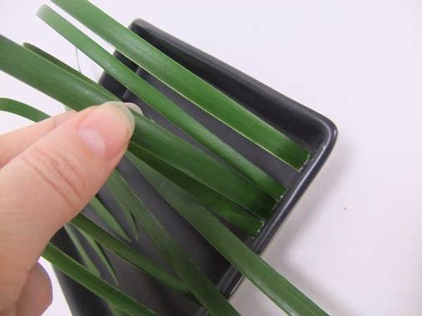 Glue in blades of grass to fill in the gaps