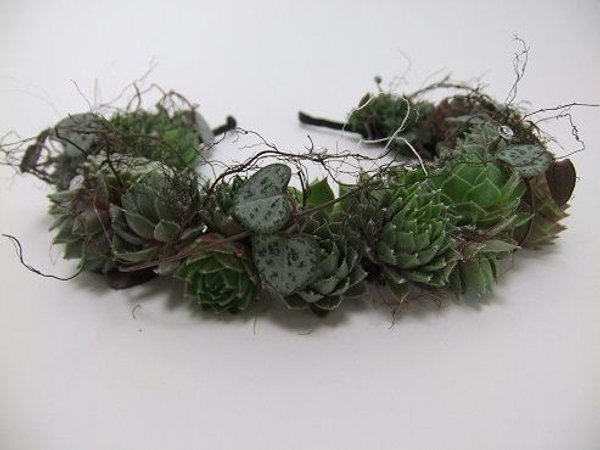 Wire Alice band for a succulent tiara Wire Alice band for a succulent tiara
