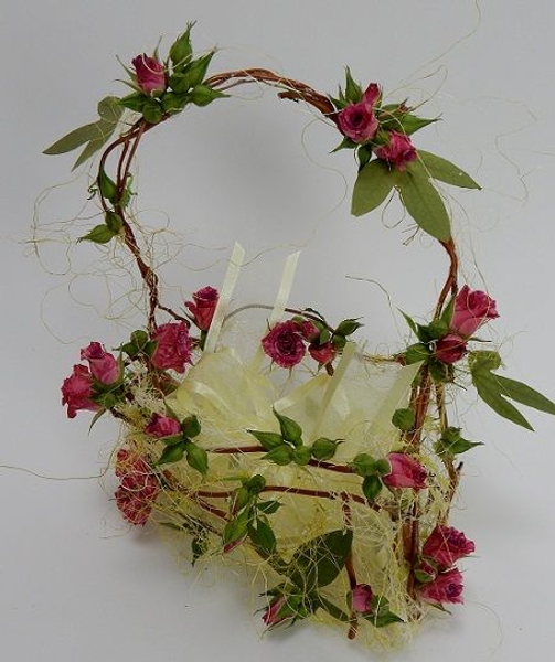 Sheer flower girl basket