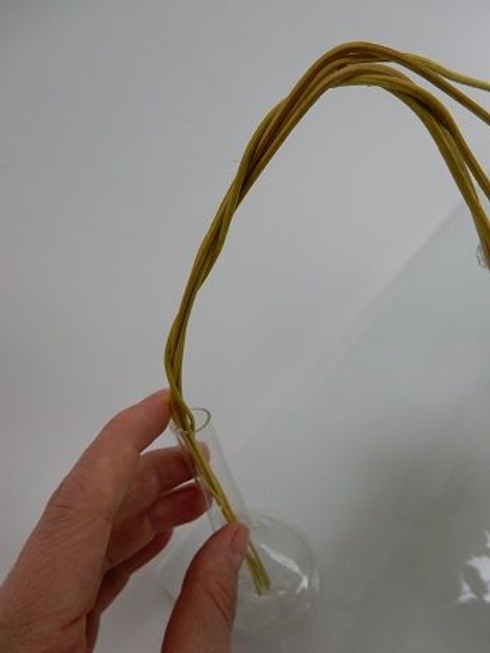 Place the cane ends into small vases Place the cane ends into small vases