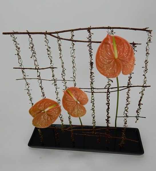 Cherry stem chains and anthuriums Cherry stem chains and anthuriums