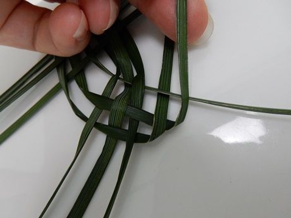 Fold the blade next to it over and under Fold the blade next to it over and under