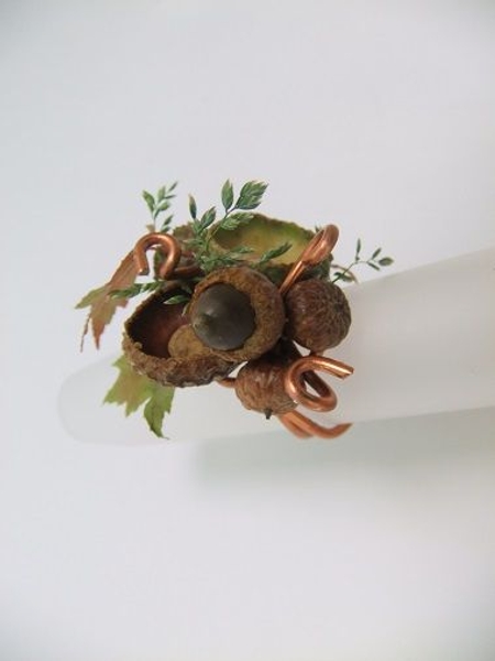 Gather the first fall treasures to create a ring design Gather the first fall treasures to create a ring design