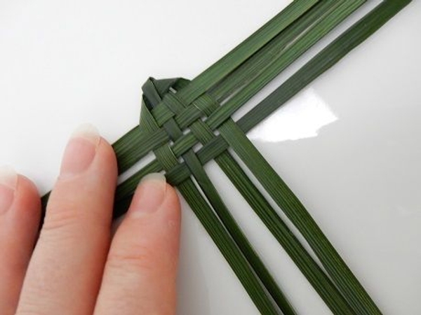 Weave in another two blades Weave in another two blades