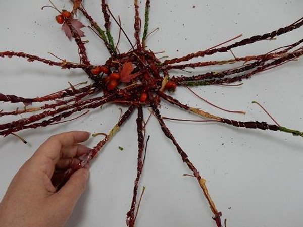 Bend all the strands open to radiate out Bend all the strands open to radiate out