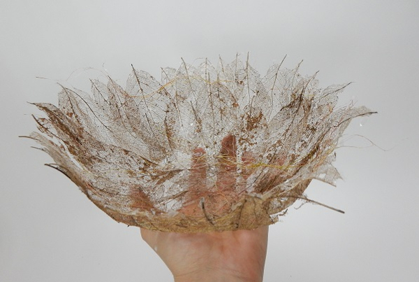 Lace fine skeleton leaf bowl ready to design with