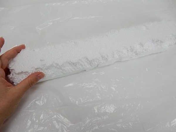 Rough edged polystyrene. Rough edged polystyrene.