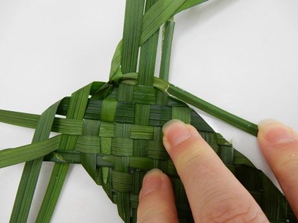 Wiggle the leaves as you did at the heal to create an edge Wiggle the leaves as you did at the heal to create an edge