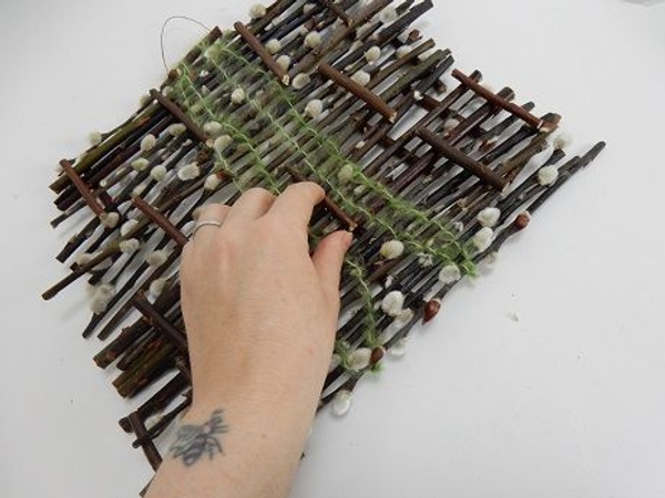 Add a few verical sticks for visual interest Add a few verical sticks for visual interest
