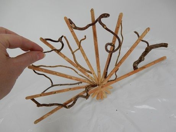 Glue in the twigs and flowers Glue in the twigs and flowers